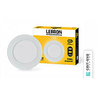 СВЕТОДИОДНЫЙ СВЕТИЛЬНИК LEBRON L-PR-341, 3W, ВСТРОЕННЫЙ, D.88X19MM, 4100K, 210LM, УГОЛ 120 °