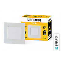 СВЕТОДИОДНЫЙ СВЕТИЛЬНИК LEBRON L-PS-341, 3W, ВСТРОЕННЫЙ, 85X85MMX19MM, 4100K, 210LM, УГОЛ 120 °