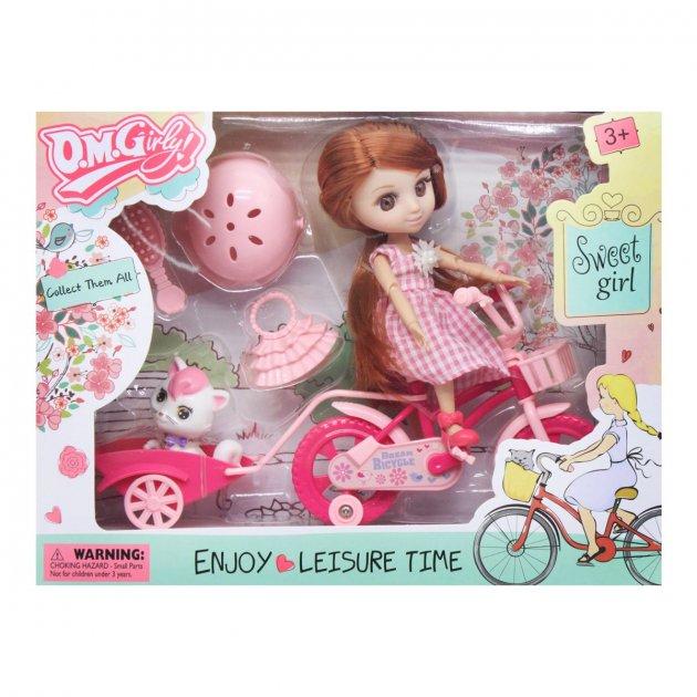 Ігровий набір Лялька на велосипеді з аксесуарами 58002 (ID#1650115389), ціна: 399 ₴, купити на Prom.ua