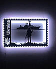 Декоративне панно за металом з LED підсвічуванням російський військовий корабель - ІДИ НА Х*Й, фото 4