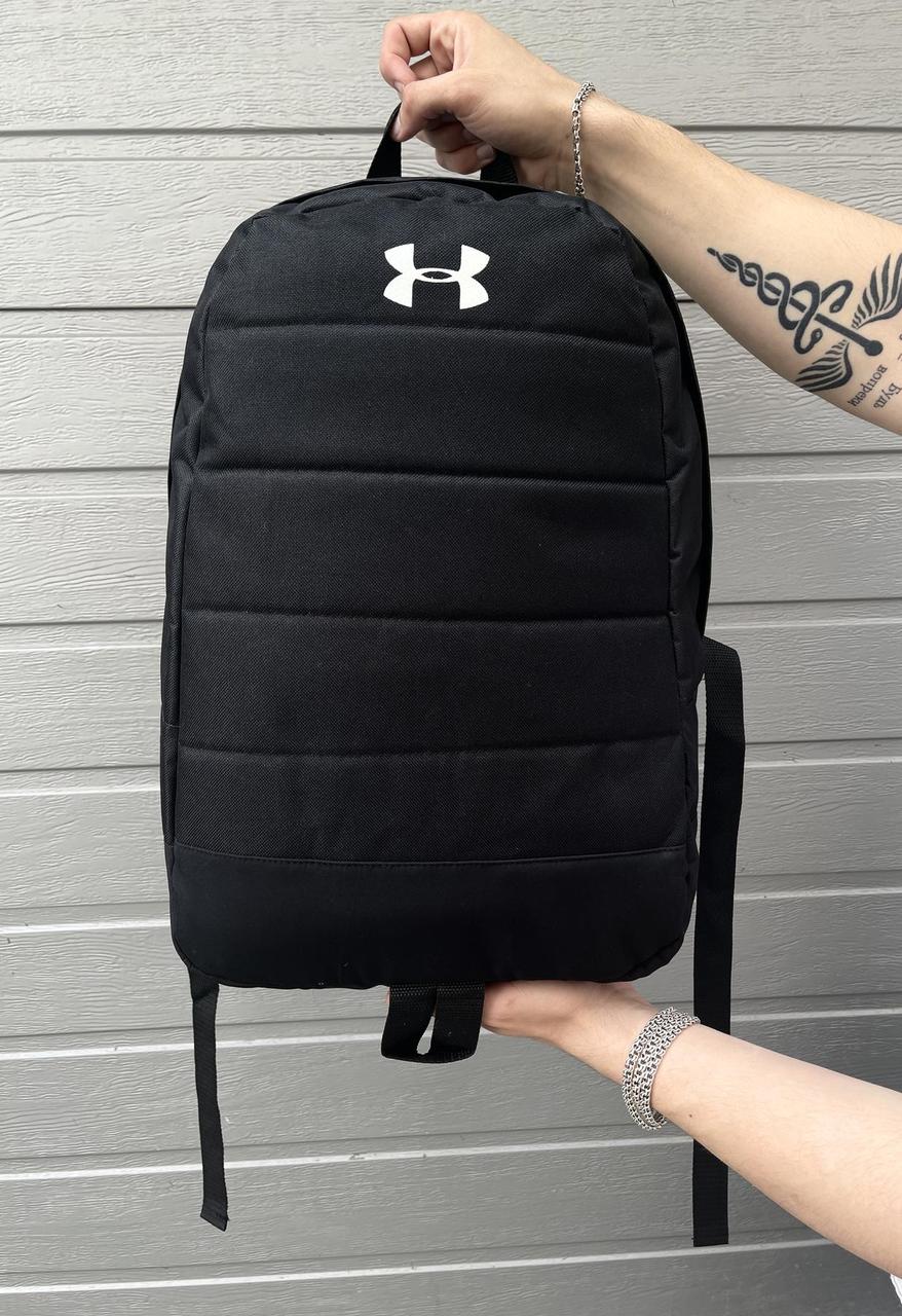 Рюкзак міський спортивний чоловічий under armour тканинний чорний портфель молодіжний сумка андер армор