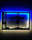 Неональна LED вивіска Панно за металом Картина Російський військовий корабель - ІДИ НА Х*Й, фото 2