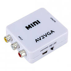 Конвертер адаптер AV RCA (плюпани) на VGA AV2VGA, фото 5