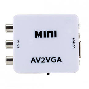 Конвертер адаптер AV RCA (плюпани) на VGA AV2VGA, фото 3
