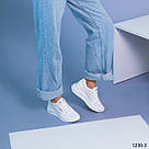 Літні білі шкіряні жіночі кросівки  41 р-р, фото 2