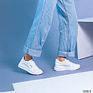 Літні білі шкіряні жіночі кросівки  41 р-р, фото 4