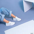 Літні білі шкіряні жіночі кросівки  41 р-р, фото 8