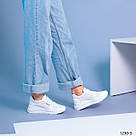 Літні білі шкіряні жіночі кросівки  41 р-р, фото 10