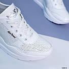 Літні білі шкіряні жіночі кросівки  41 р-р, фото 6