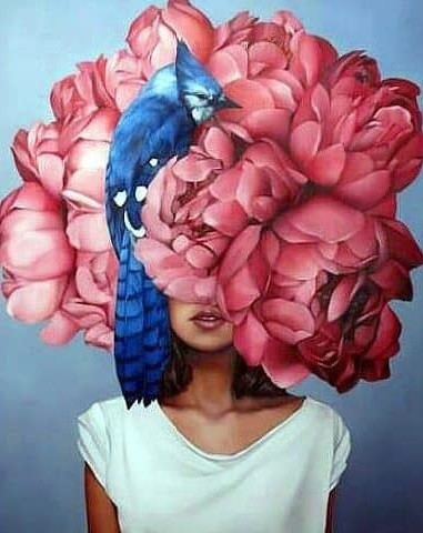 Алмазна мозаїка Дівчина в півоніях My-Art TN1142 (40 x 50 см) на підрамнику
