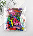 Прищіпка міні декоративна кольорова 50шт набір, фото 2