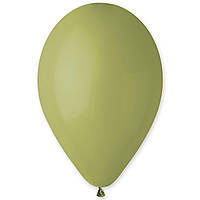 Латексный воздушный шар без рисунка Gemar Пастель оливковый Green Olive 5"/98 (12,5 см, в надутом виде)