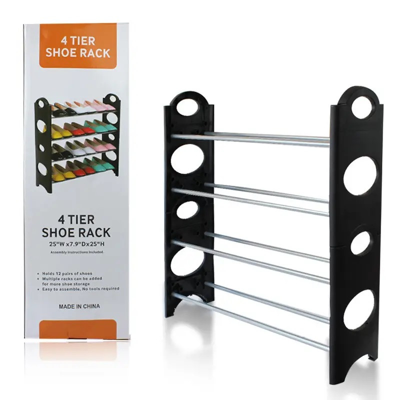 Полиця-стійка для зберігання взуття Shoe Rack (4полиці)