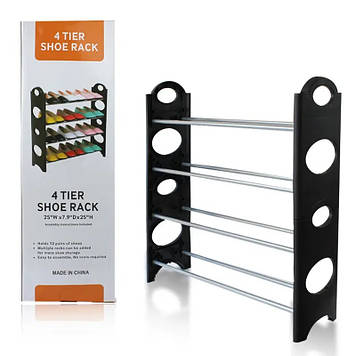 Полиця стійка для зберігання взуття Shoe Rack (4полиці)