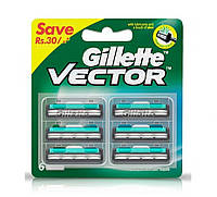 Сменные кассеты Джиллетт Вектор (Слалом) Gillette Vector 6 шт.