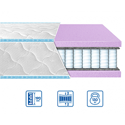 Ортопедичний матрац EUROSLEEP BRAVE "SPRING FOAM" (19см, 2/2) Жакард