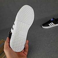 Кросівки жіночі весна літо чорно-білі Adidas Samba. Брендове взуття жіноче чорне з білим Адідас Самба, фото 4