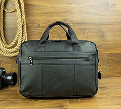 Чоловіча шкіряна сумка R1909-1BLACK-111 чорна, фото 4