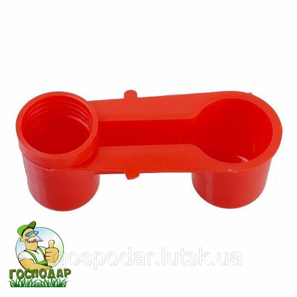 Поїлка вакуумна для птахів під пластикову пляшку B-1, фото 1