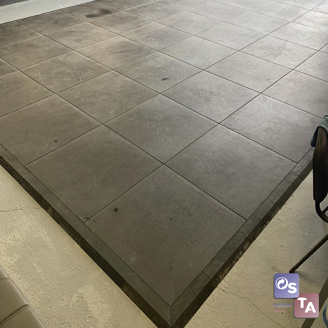 Підлогове покриття "Гладка" у виконанні "Кольчуга" для гаража, сто, мийки, шиномонтажу