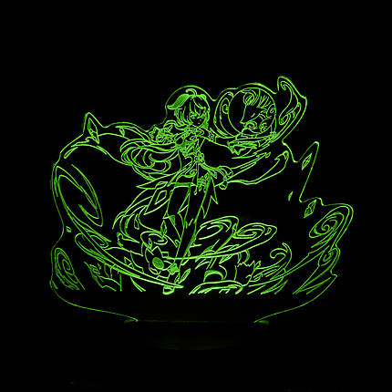 Акриловий світильник-нічник Ґань Юй 2 зелений tty-n001410, фото 2