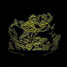 Акриловий світильник-нічник Ґань Юй 2 жовтий tty-n001412