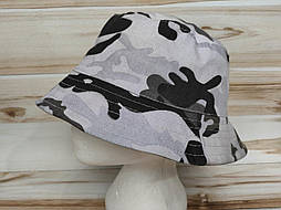 Камуфляжна панама з блакитними вставками