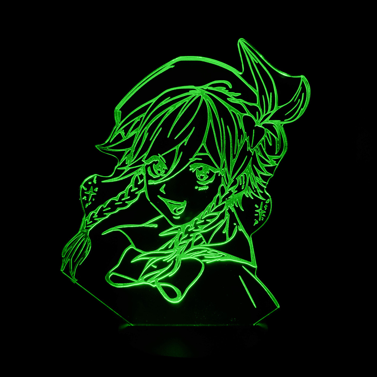 Акриловий світильник-нічник Венті 2 зелений tty-n001683
