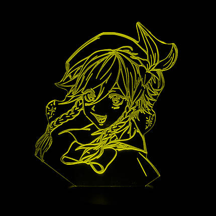 Акриловий світильник-нічник Венті 2 жовтий tty-n001685, фото 2
