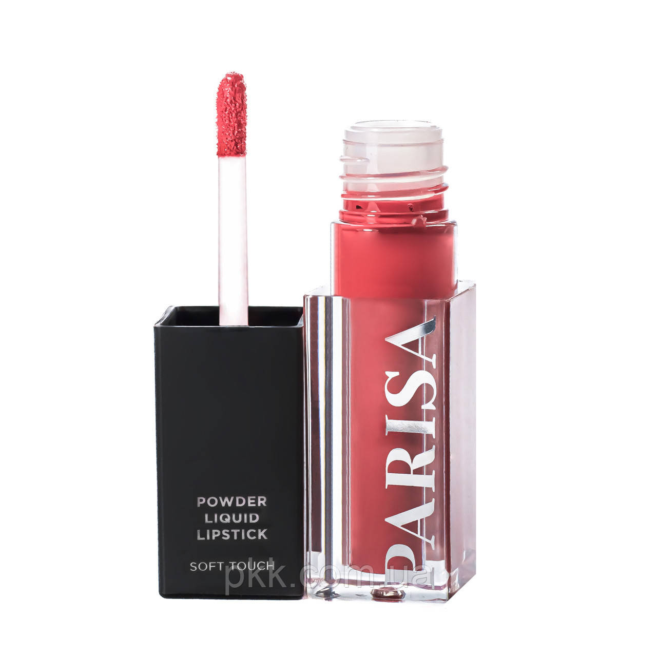 Рідка помада для губ з пудровим ефектом Parisa Cosmetics Soft Touch LG-112 № 07 Коралово-рожевий