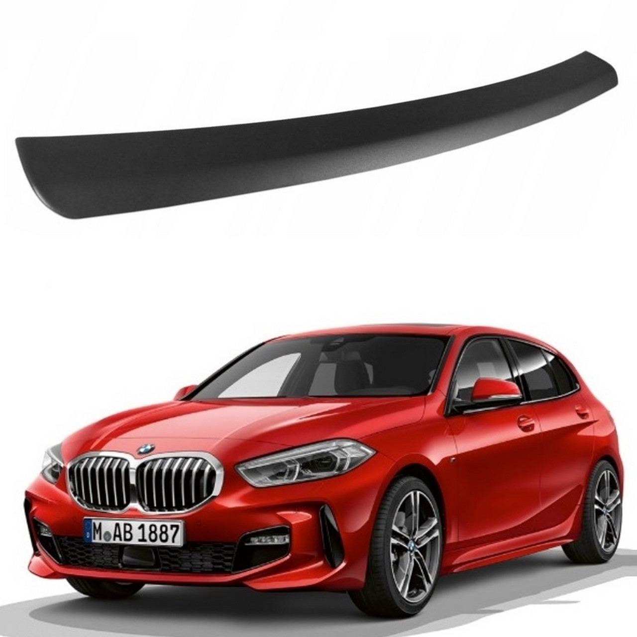 Пластикова захисна накладка на задній бампер для BMW 1-series F40 2019+ (для M-версій)