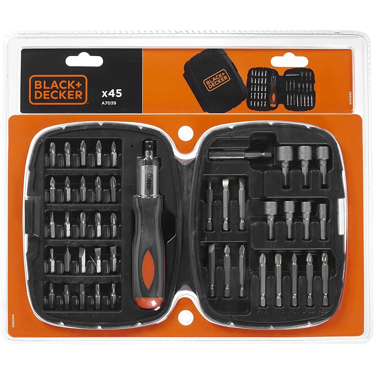 Набір інструменту з 45 предметів BLACK+DECKER A7039 (США/Китай), фото 1