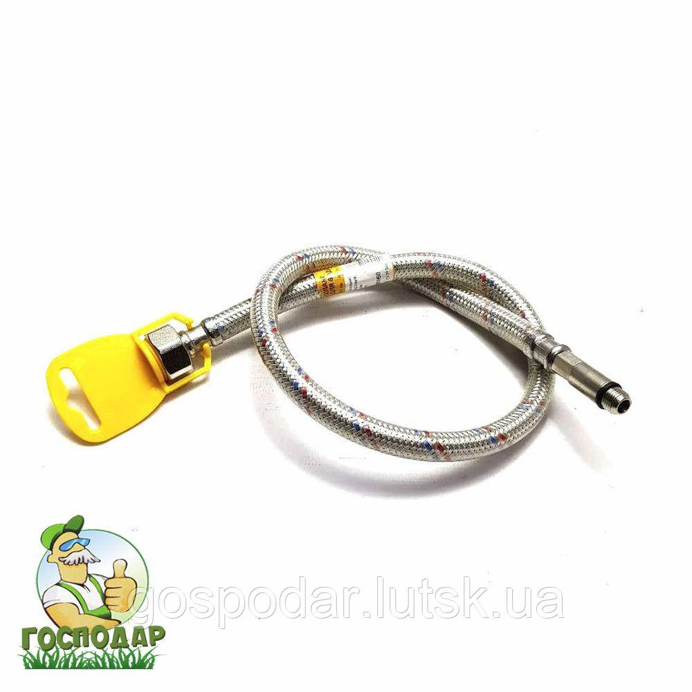 Шланг нержавійка в силіконовій обплетенні 40 см SD FORTE , для підключення змішувача, фото 1