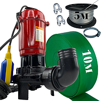 Фекальний насос WISLA ASD 2.6 кВт з НОЖЕМ +рукав 10м +трос+Хомути+Затискачі Польща