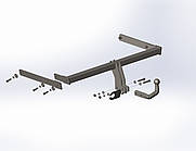 Фаркоп Volkswagen Passat B8 (USA) 2014- + електропакет, гак знімається