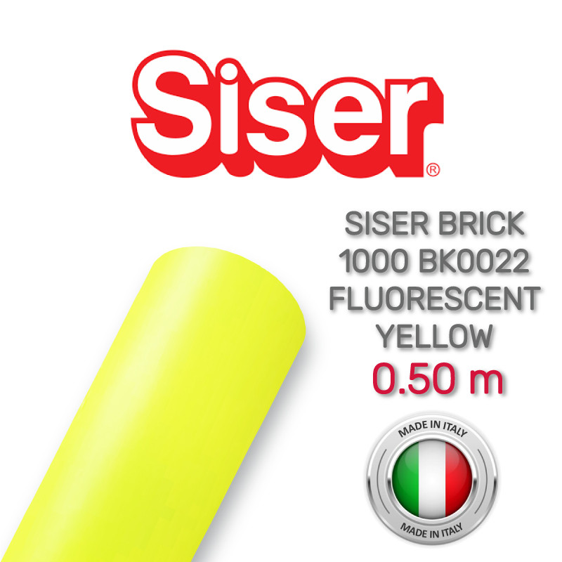 Siser Brick 1000 BK0022 Fluorescent Yellow High Thickness (Плівка флуоресцентна для термопереноса жовта)