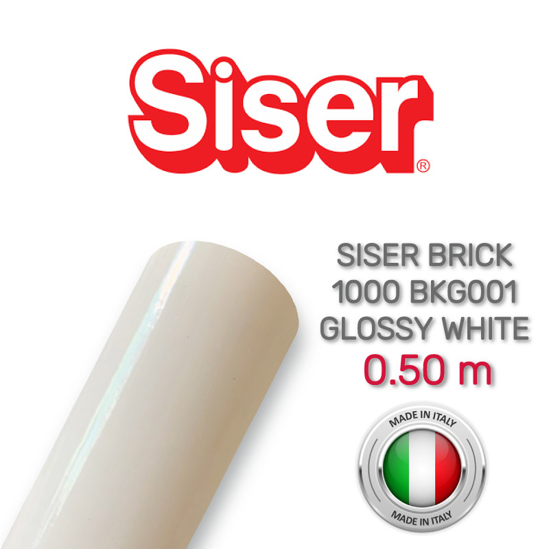 Siser Brick 1000 BKG001 Glossy White High Thickness (глянцева Плівка для термопереноса біла), фото 1