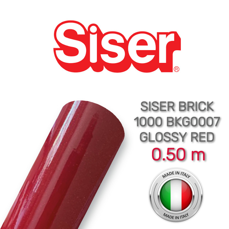Siser Brick 1000 BKG0007 Red Glossy High Thickness (глянцева Плівка для термопереноса червона)