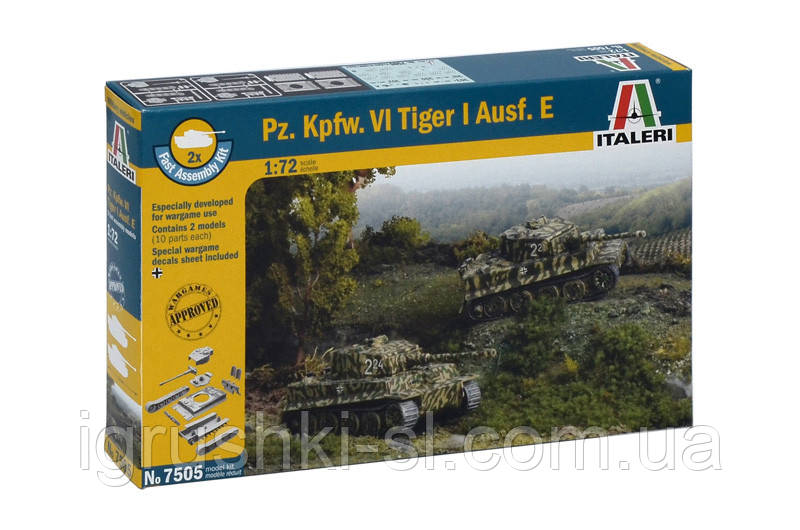 Збірна модель (1:72) Танк Pz. Kpfw. VI TIGER I Ausf. E (Дві моделі в наборі)