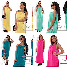 Штапельна літня сукня, сарафан розлітайка вільного крою без рукавів розміри норма та батал, фото 2