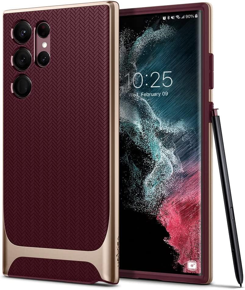 Чохол Spigen для Samsung Galaxy S22 Ultra - Neo Hybrid, Burgundy (ACS04382)