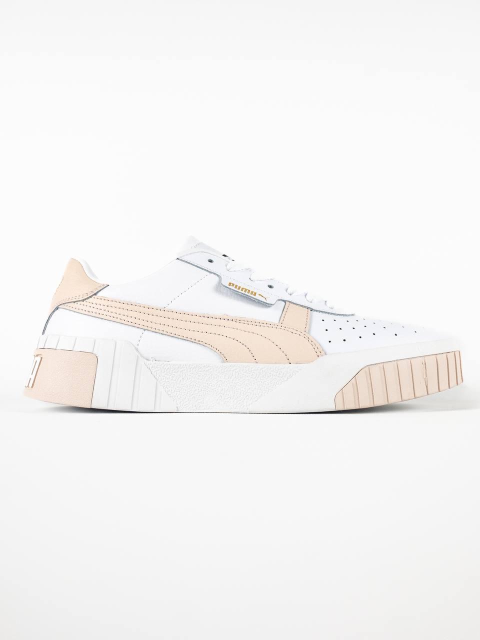 Puma Cali White/Pink модні кроси жіночі. Пума Калі білі з рожевим жіночими кросівками.