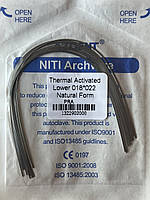 Дуги Azdent Niti thermal activated, 0.18x0.22, низ, 10шт/уп. Natural Form