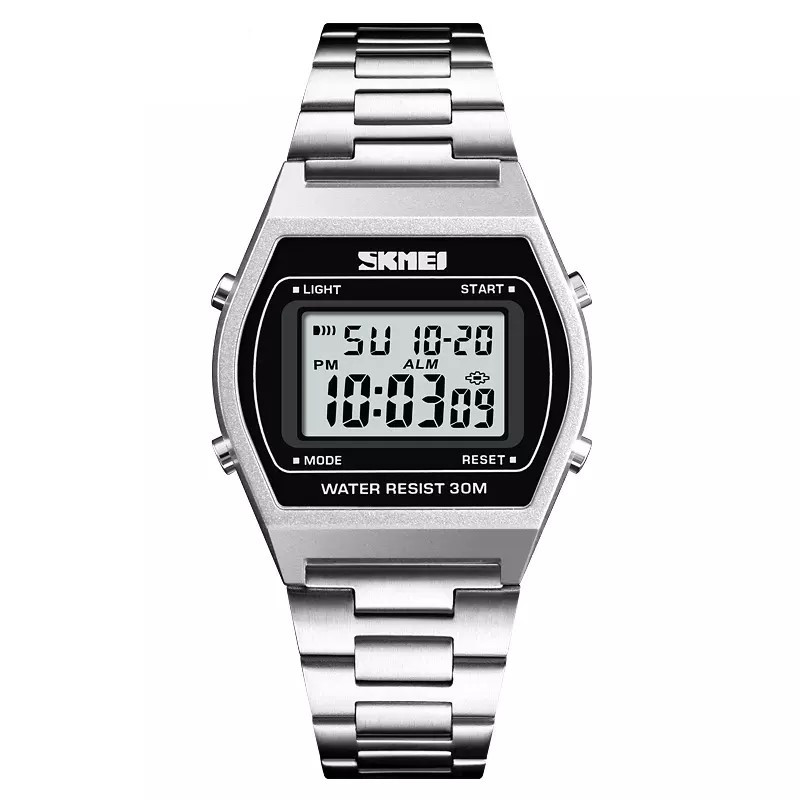 Skmei 1328 срібний наручний годинник