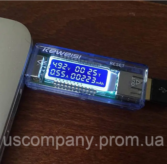 USB тестер Keweisi KWS-V20 - напруга, струм, час, ємність