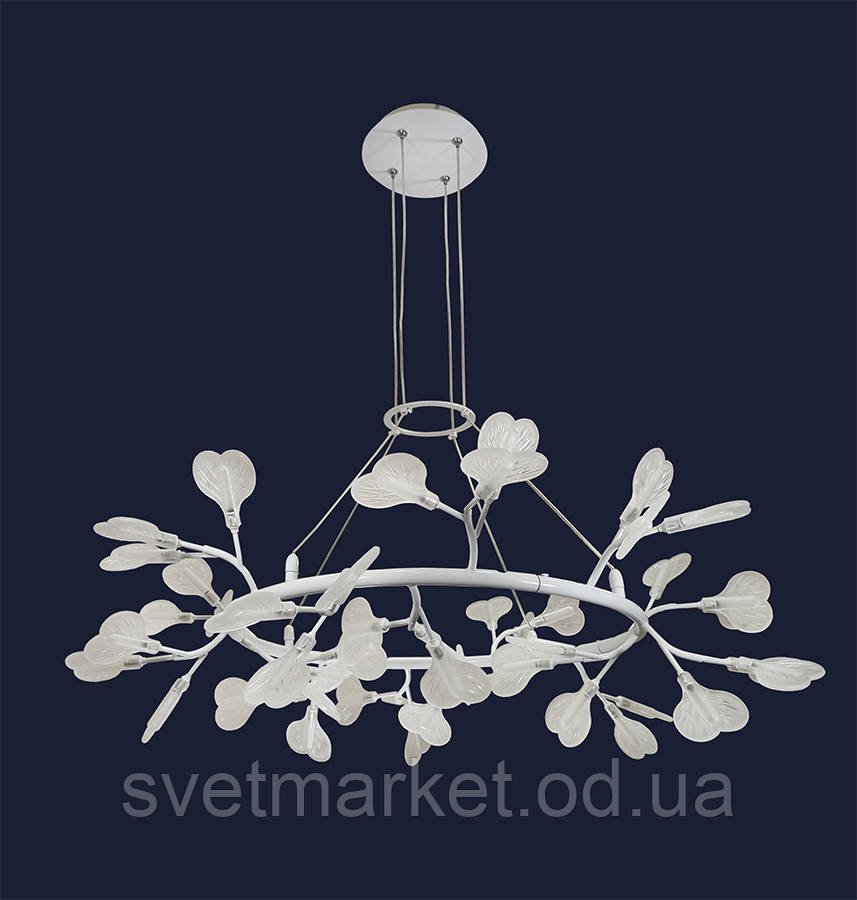 Біла підвісна люстра 918LP271-48 WH+CL