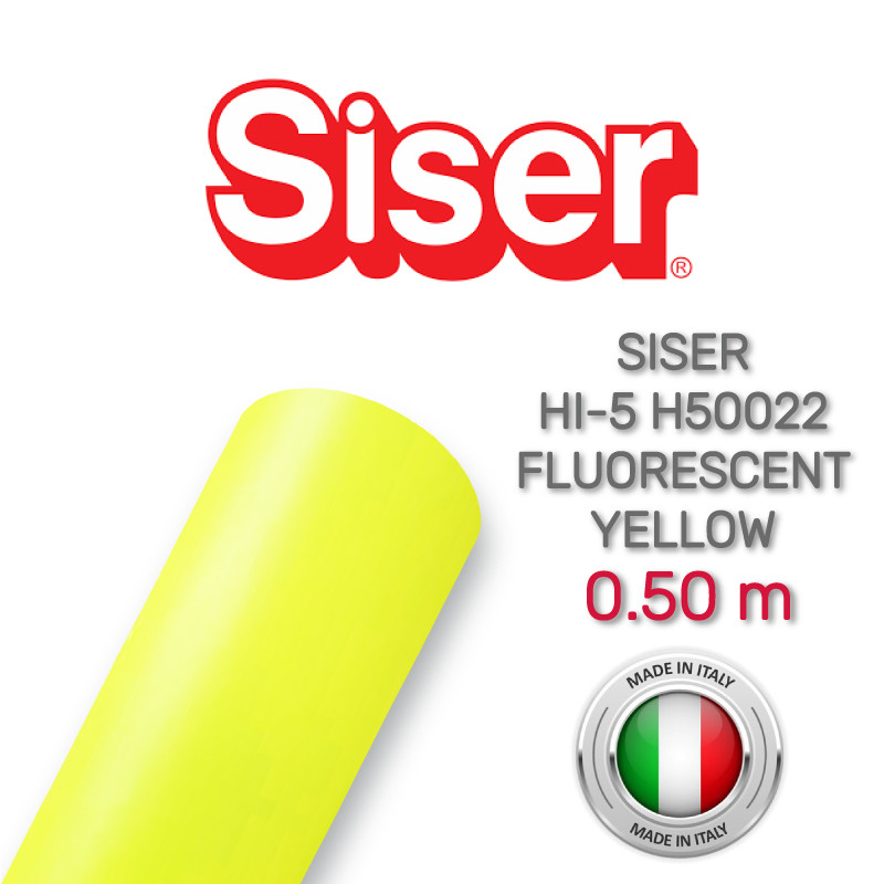 Siser Hi-5 H50022 Fluorescent Yellow (Плівка флуоресцентна для термопереносу жовта)