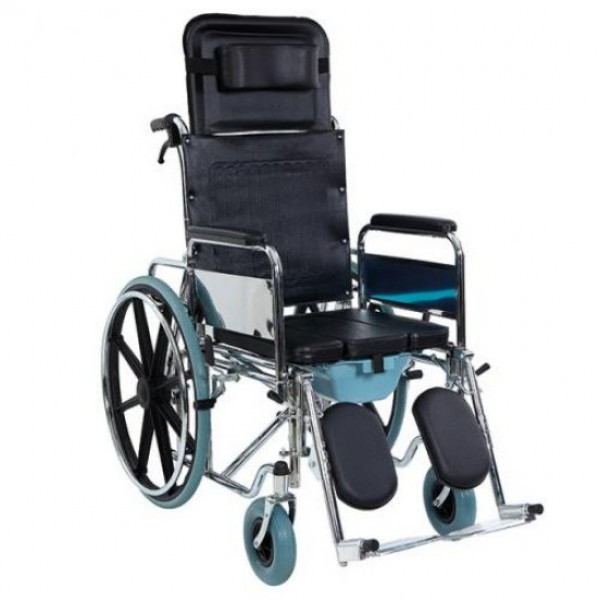 Інвалідна коляска крісло G124 багатофункціональна з санітарним обладнанням для інвалідів похилого віку, фото 1