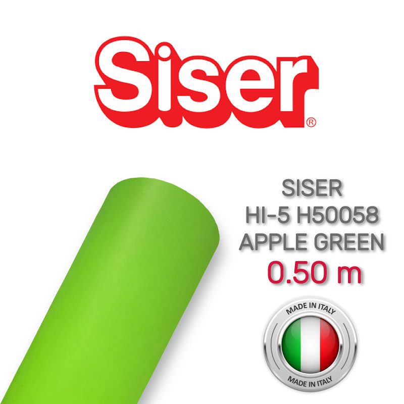 Siser Hi-5 H50058 Apple Green (Плівка для термопереносу яблучно-зелена)
