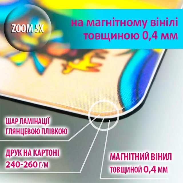 Рекламний вініловий магніт Плоский магніт з печаткою